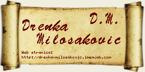 Drenka Milošaković vizit kartica